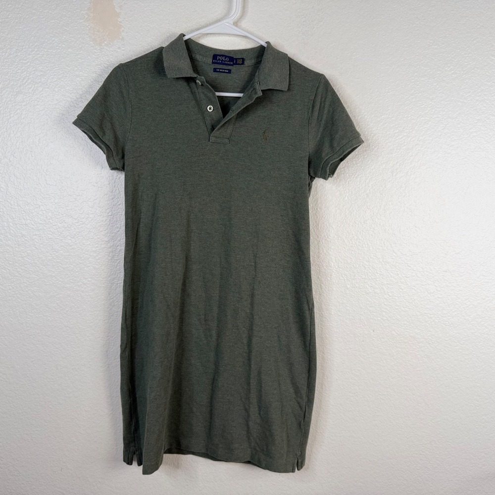 Polo Ralph Lauren The Mesh Mini Polo Dress Women's Green Sz S Preppy Old Money